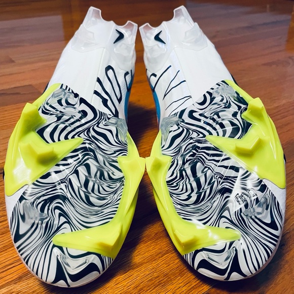 Nike Vapor Edge Elite 360 White Black Multicolor Football Cleats Size 14.5 - Picture 9 of 12
